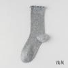 Calcetines de Color Sólido para Mujer hasta la Pantorrilla, Calcetines de Algodón Delgados de Verano, Calcetines de Algodón con Borde Fruncido Sin Costuras, Calcetines Extensos para Maternidad, Calcetines Holgados
