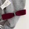 Pinza de Pelo de Terciopelo con Lazo Vintage Francés Lujo Ligero Elegante Pinza Lateral Pinza Superior Parte Trasera de la Cabeza Pinza de Tiburón para el Cabello Accesorios para el Cabello para Mujeres