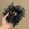 Scrunchie de lenço quadrado com laço para mulheres, estilo pastoral, acessório de cabelo atmosférico, novo elástico de cabelo 2026