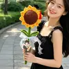 Colorido ramo de girasoles gigante de mano, girasoles tejidos a mano, regalo creativo para maestros durante la temporada de regreso a clases