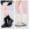 Calcetines de Encaje con Lazo Estilo Ballet para Mujer, Primavera y Otoño J2K, Calcetines Dulces de Punto para Apilar, Calcetines de Pierna Dividida