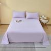 Sábana de Algodón Cepillado Clase A, Compra Individual, 100% Algodón, Cubrecama Gris para Dormitorio, Juego de Tres Piezas, Estilo Sábana Ajustable, Cama Individual