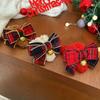 Presilha de Laço Sino de Natal Pelúcia Fofa Acessório de Cabeça Presilha de Cabelo Parte de Trás da Cabeça Outono e Inverno Meninas Presilha Grande de Tubarão