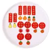 Guofeng Nuevo Colgante de Placa con Lenguaje de Bendición de Frutas Caqui Ruyi Llavero Accesorios de Aleación Diy