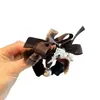 Elástico de Cabelo de Borracha Multi-Laços Cor Café Maillard de Alta Qualidade para Mulheres, Doce, Alta Elasticidade, Acessório de Cabelo na Parte de Trás da Cabeça