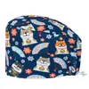 Gorro Estampado de Algodón para Quirófano Hombres y Mujeres Gorro de Doctor Dental Oral Gorro de Enfermera Bolsa para Comida Quimioterapia Gorro Tapis
