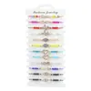 Pulsera Ajustable Tejida a Mano de Aleación con Conexión de Pedrería, Cuentas de Arroz Coloridas de Estilo Bohemio Nuevo, Transfronteriza
