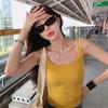 Estilo Retro Hong Kong Borgoña Tirantes Mujer Verano 2024 Ropa Interior Deseo Puro Cuello en U Espalda Hermosa Chaleco sin Mangas Exterior