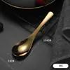 Colher Estilo Palácio de Aço Inoxidável 304, Colher de Sopa Aprofundada Estilo Chinês, Louça Doméstica, Colher com Fundo Redondo, Colher de Comer, Colher de Sopa