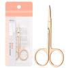 Maquillaje de belleza tijeras para cejas herramientas de belleza tijeras para cejas de acero inoxidable unas tijeras tijeras para doble párpado tijeras pequeñas chapadas en oro