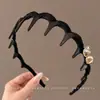 Faixa de cabelo antiderrapante com dentes estilo francês para mulheres, adequada para maquiagem e lavar o rosto, uso diário, presilha alta para cabelo, acessório de cabelo