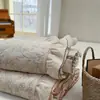 Nuevo Juego de Cuatro Piezas de Algodón y Lino para Primavera/Verano, Juego de Colcha de Cuatro Piezas Estilo Estética Oriental, Artículos para el Hogar Ins