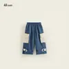 Pantalones Harem de Algodón Lavado Estilo Coreano para Niños Primavera y Otoño Niños y Niñas Pantalones de Primavera Pantalones Casuales de Trabajo para Bebé