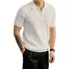 Camisa Polo de Verano para Hombre con Cremallera, Casual de Manga Corta, Deportes y Fitness, Color Sólido, Transpirable, Moderno, Versátil Top de Manga Corta