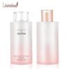 Frasco de Loção Corporal Pet Rosa Degradê 250ml, Frasco de Gel de Banho, Tampa de Rosca 24 Fios Frasco para Tônico Material de Embalagem com Ombro Plano Fosco