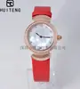 Reloj de Acero Inoxidable con Piel de Vaca Estilo Douyin para Mujer de Comercio Electrónico Transfronterizo Reloj de Acero Impermeable Reloj con Correa de Seda de Pluma