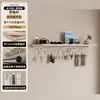 Estante de Pared para Sala de Estar, Estante de Almacenamiento de Madera Maciza, Estilo Madera Natural, Barra de Comedor, Estante Decorativo Multicapa, Portavasos, Panel Divisor