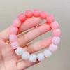 Pulseira Bodhi imitação, degradê suave em azul pêssego e rosa, para casal, Estudante, Gelo, transparente, para segurar na mão, Wenwan, feminina