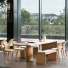 Nuevo Juego de Mesa y Sillas de Madera Maciza Estilo Chino Estilo Wabi-Sabi para Recepción de B&B, Sala de Té, Soporte para Té de Preparación en Seco Disponible