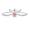 Pulsera elástica de colores de corte rosa más vendida en Tiktok y Xiaohongshu con incrustaciones de diamantes de alto carbono brillantes, joyería para transmisión en vivo