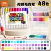 Marcadores Acrílicos True Color Black Box com Ponta Macia, Cores Empilháveis, Não Mancham, para Jornais Manuscritos e Desenho Artístico de Crianças e Estudantes