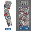 Manguitos de protección solar para tatuajes, manguitos transpirables para ciclismo al aire libre, diseño de tatuaje floral en el brazo, manguitos sin costuras, disponibles en stock