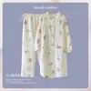 Xiyue Wholesale 10A Algodón de Aire Antibacteriano Vestido de Maternidad + Pantalones, Invierno Clase A Algodón Puro Grueso Bata de Noche de Lactancia para Mujeres Embarazadas