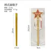Palillos Planos Estilo Coreano de Acero Inoxidable 304, Palillos Antibacterianos, Palillos de Acero Inoxidable Láser Antideslizantes Resistentes a Altas Temperaturas para el Hogar