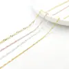 Cadena de Onda de Agua Chapada en Cobre Dorado de Fuerte Retención de Color, Cadena Suelta Producto Semiterminado, Accesorios para Joyería DIY, Cadena para Pulsera, Materiales para Collares