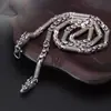 Collar de grifo agresivo para hombre, escamas de dragón, cuentas de barril de diez mil caracteres, moda retro, 6 mm de grosor, tendencia, exquisita marca de moda