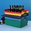 Hielera gruesa de plástico para cesta de cerveza, cubo de hielo, barril de vino cuadrado, caja de vino, gran capacidad, marco para cerveza, portátil, KTV, bar, espectáculo nocturno