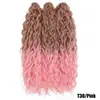 Peluca Europea y Americana Crochet de Cabello Ola Jessica 22 pulgadas Cabello Largo Ondulado Rizado Pelucas Estilo Caliente Ruso