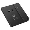 Panel de Enchufe y Interruptor Oculto Tipo 86 Eléctrico Internacional Negro 16A Aire Acondicionado Doméstico de Una Apertura Doble Control con USB Poroso