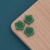 Imitación de Jade Vidrio Verde Claro Joyería Colgante de Calabaza Verde Collar de Loto Jade Blanco Magnolia Colgante para Pulsera DIY