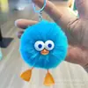 Chaveiro de Pato de Pelúcia com Pelo de Coelho Rex Pingente Boneca Boneca Penduricalho para Mochila Escolar Presentes