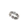 Anillo de diseño de nicho con cara sonriente cuadrada, estilo retro desgastado, para mujer, con personalidad, combinable y de alta gama.