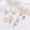 18 Accesorios de Colgante de Perla Dorada Chapada en Cobre Accesorios de Colgante Vacío Universales Colgante de Abeja de Jade Cera de Abeja Simple Combinable con Todo