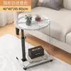 Mesa de té casera estilo vintage para sala de estar, mesa de café, mesita de noche para dormitorio, estante de noche, mesa lateral para sofá de altura ajustable
