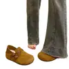Aumento de Altura Interior Suela Gruesa Zapatos Birkenstock Cubierta de Punta Bidireccional Medias Zapatillas Ropa de Exterior para Mujer 2026 Nuevo Otoño Perezoso Birkenstock Zapatos Individuales