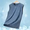Camiseta sin mangas de seda helada de verano para hombre, camuflaje, secado rápido, deportiva, fina, para aire acondicionado, casual, sin mangas, jersey, moderna, elástica, exterior