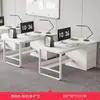 Escritorio de oficina simple y moderno con cajones, escritorio para computadora, estación de trabajo de oficina, muebles de oficina comerciales