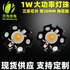 Lámpara de alta potencia de 1 W con fuente de alimentación puntual, placa de ciruela de 1 W, sustrato de aluminio de 20 mm, lámpara de imitación de lúmenes LED de luz cálida blanca