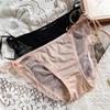 [45,00 kg-65,00 kg] 2100 fofo sexy bikini de amarrar malha de seda gelo cintura baixa calcinha feminina