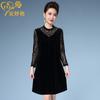 Vestido de terciopelo para mujer Chen Miaoyan otoño nuevo coreano ajustado slim falda línea A talla grande fabricantes de ropa para mujer al por mayor