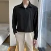 Camisa de Boda para Novio y Padrino para Hombre color vino tinto Manga Larga Corte Ajustado Casual de Negocios Camisa Base