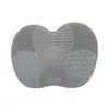 Almofada de Silicone Personalizada para Limpeza de Pincéis de Maquiagem, Almofada de Limpeza em Formato de Maçã, Ferramentas de Beleza Fabricadas com Molde, Ferramenta de Limpeza