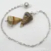 Venta caliente Ágata natural Cristal gema cono hexágono cono colgante DIY Colgante de cristal