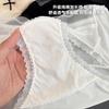 Braguitas de encaje para mujer de cintura media algodón algodón 10A entrepierna antibacteriana alargada viento puro sexy seda de hielo para dama al por mayor