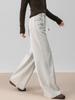 Jeans Color Café con Leche Xingge para Mujer, Pantalones Rectos de Tiro Alto, Sueltos y Adelgazantes, Pantalones de Pierna Ancha hasta el Suelo, Nuevo Estilo Primavera 2026