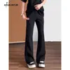 Moda Otoñal Pantalones de Traje para Hombre Sencillos con Caída Estilo Callejero Americano Versátiles Adelgazantes que Alargan las Piernas Pantalones de Microcampana Modernos